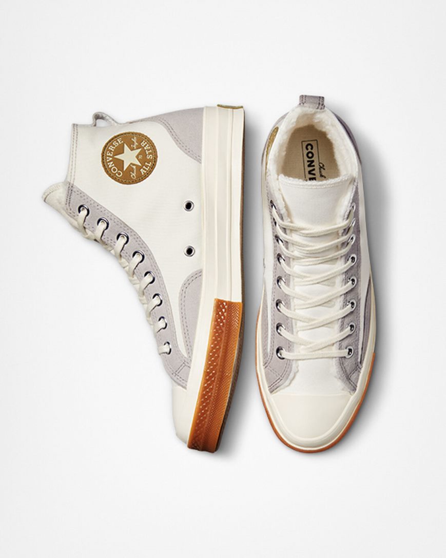 Dámské Boty Vysoké Converse Chuck 70 Podšité Colorblock Bílé | CZ ERUT42